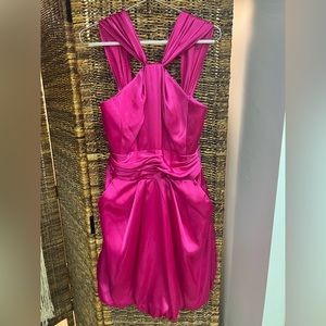 Davids Bridal - Y Neck Charm Short Begonia colored Dress- New with tags, Size: 6